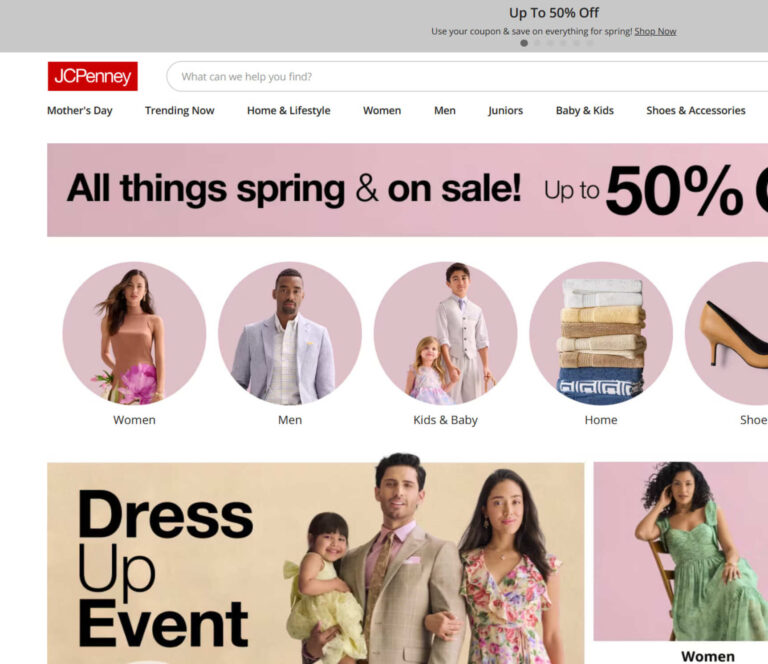 JCPenney screenshot